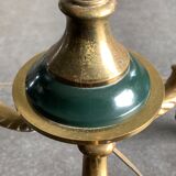 Bronze tripod floor lamp with doe hooves, 1950