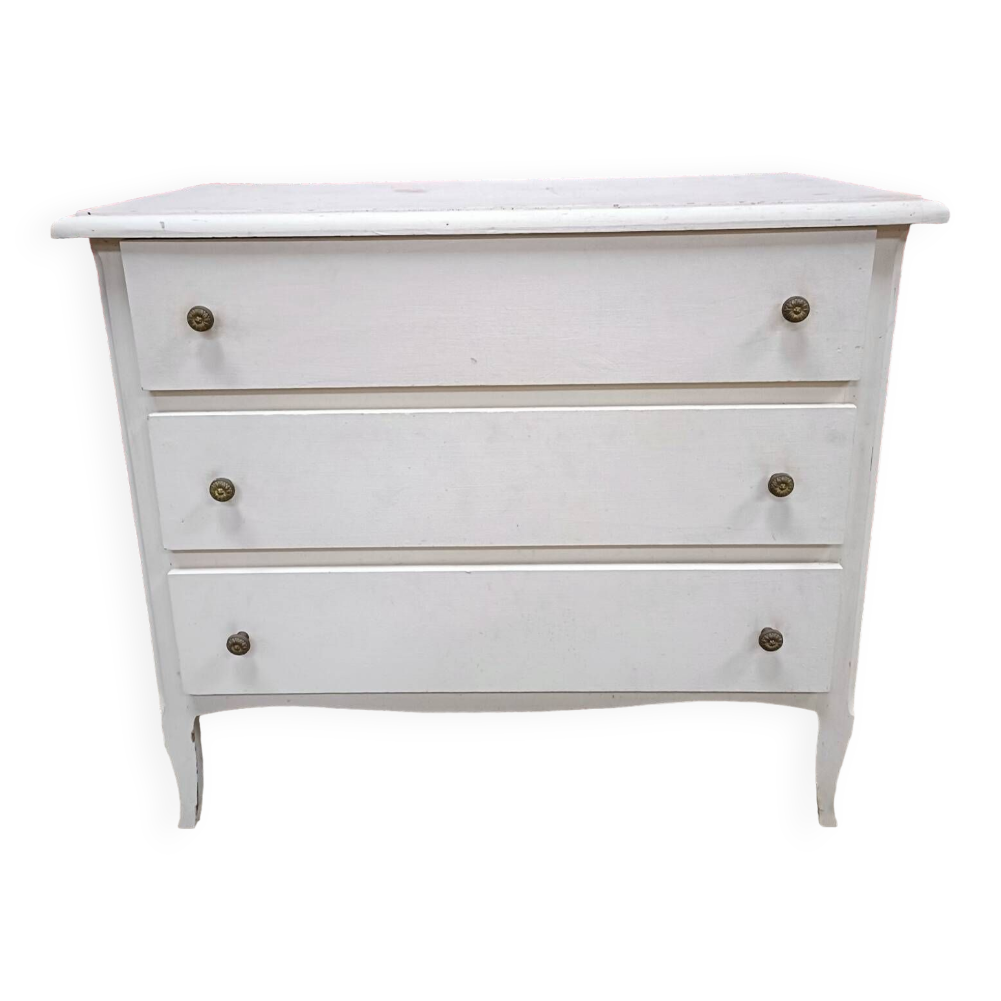 Chest of drawers from the 60s, 3 drawers, painted white
