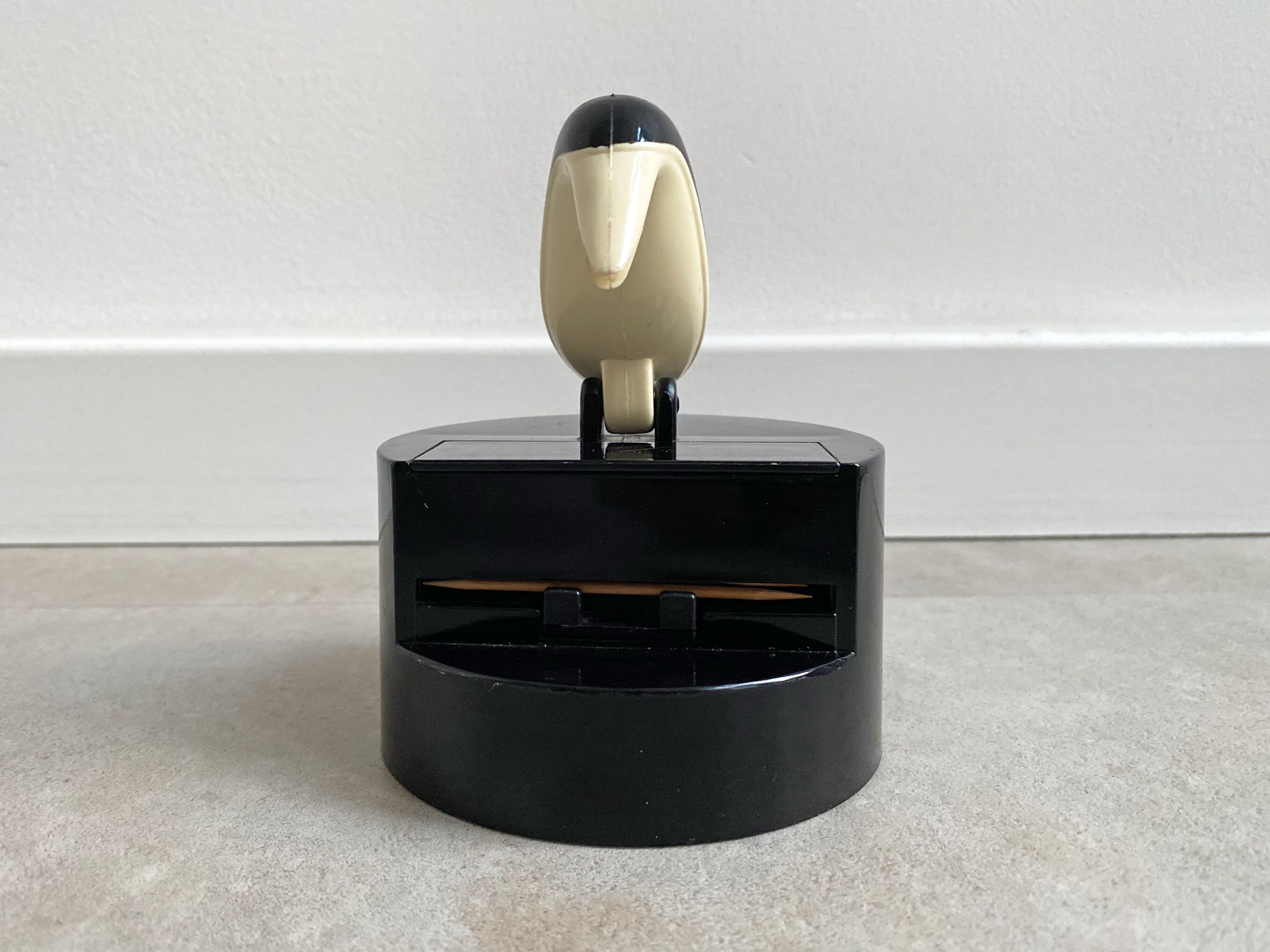 Vintage bird / penguin toothpick dispenser - Cheerful tableware