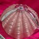 pink shell chandelier art deco 1930 thick molded glass unsigned superb 35x20 5kg approximately