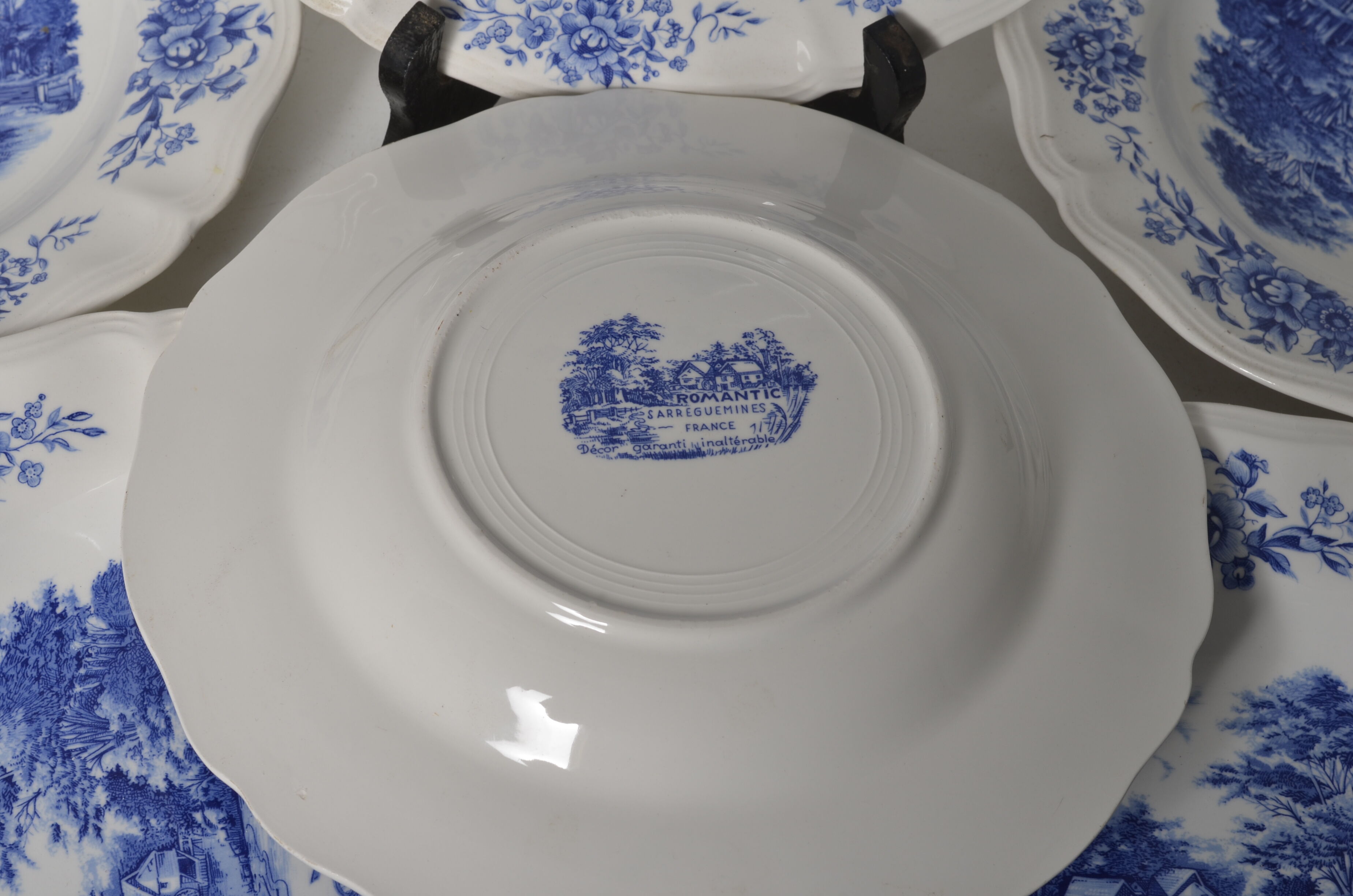 Hollow plates Sarreguemines Romantic