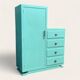 Asymmetrical Parisian art deco wardrobe 1940