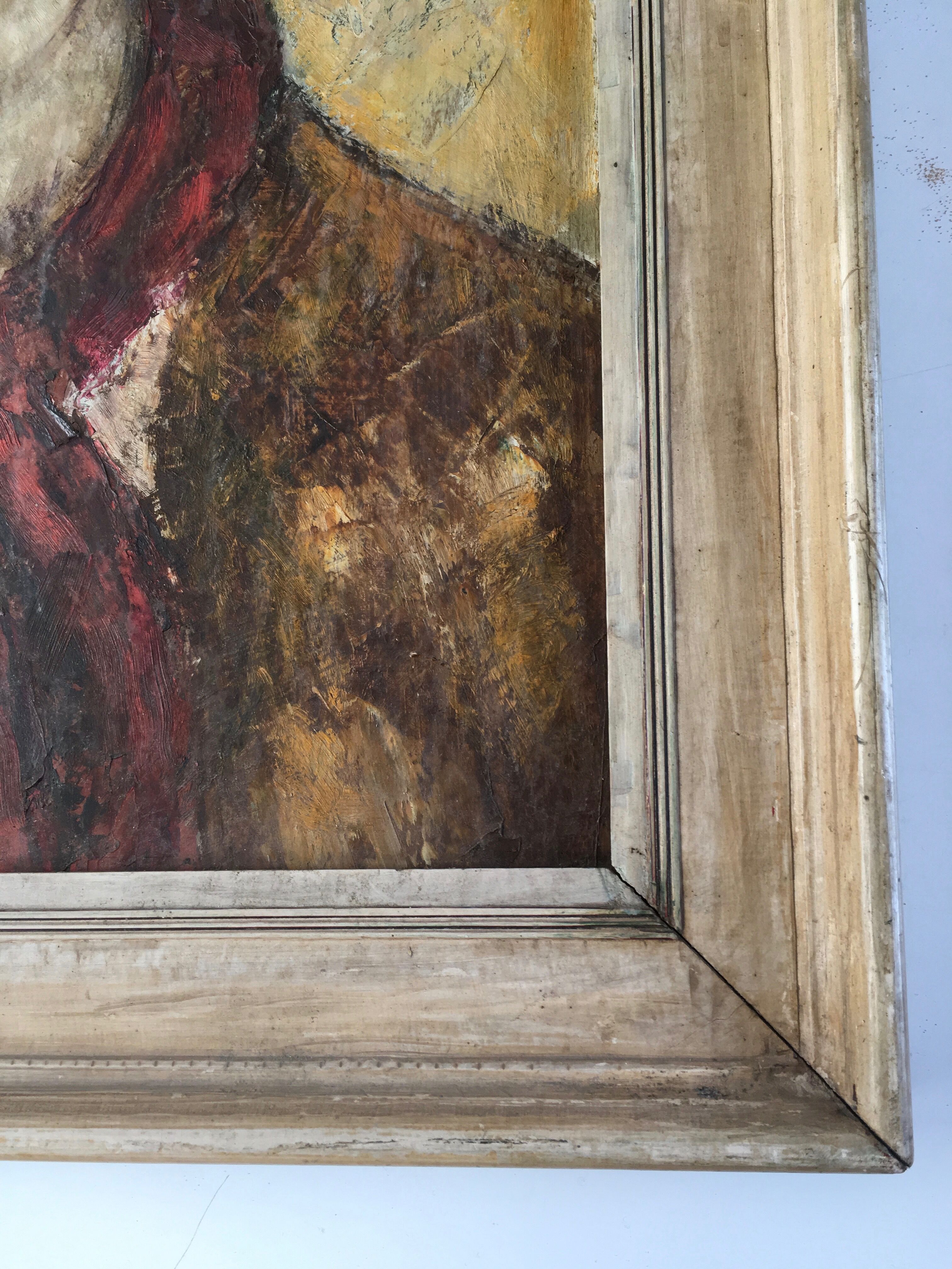 Portrait à l'huile d'homme à l'écharpe 60
