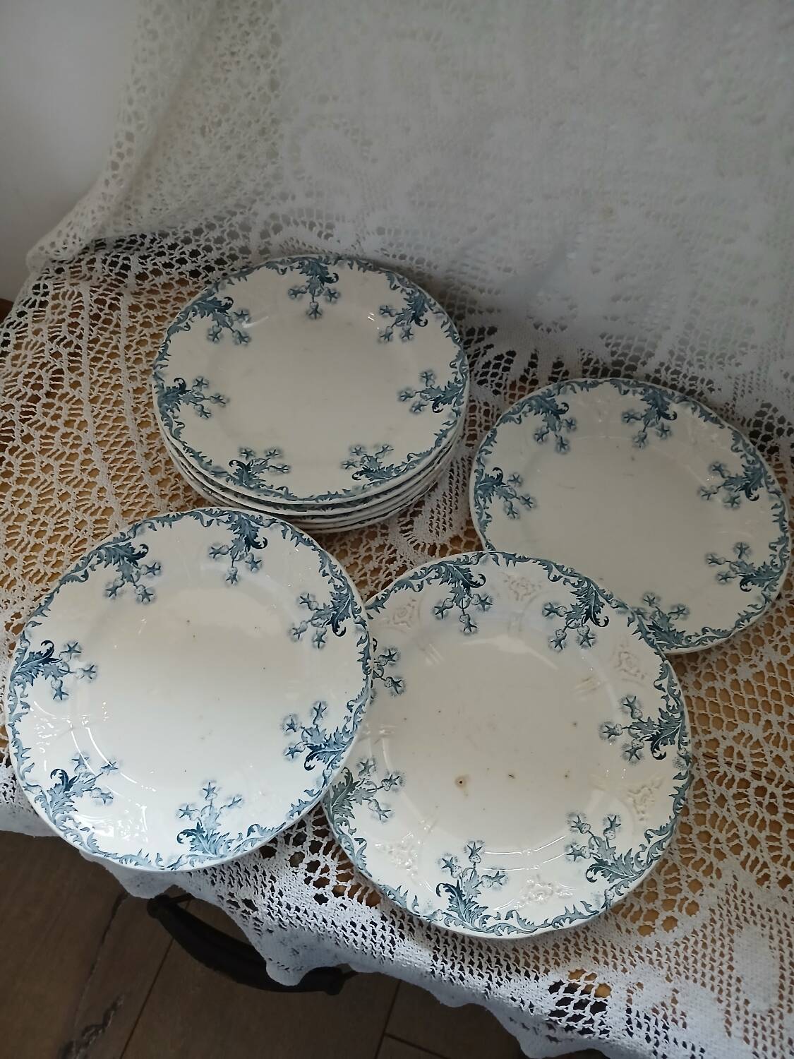 Longwy iron earth dinnerware set