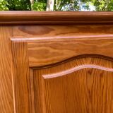 Scandinavian single-door solid wood wardrobe with hanging space