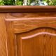 Scandinavian single-door solid wood wardrobe with hanging space