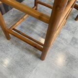 Pair of vintage bamboo high bar stools