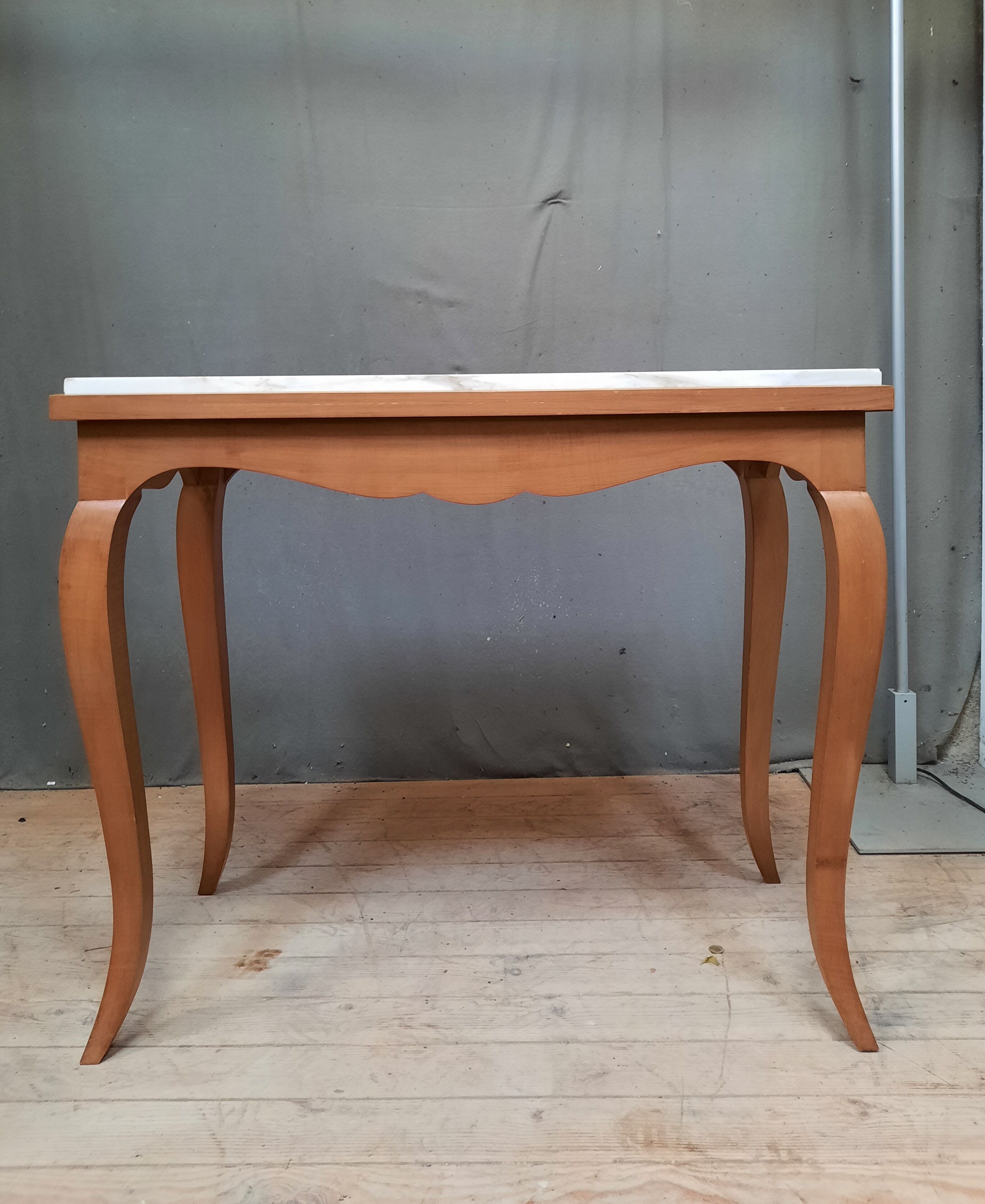 White marble top table