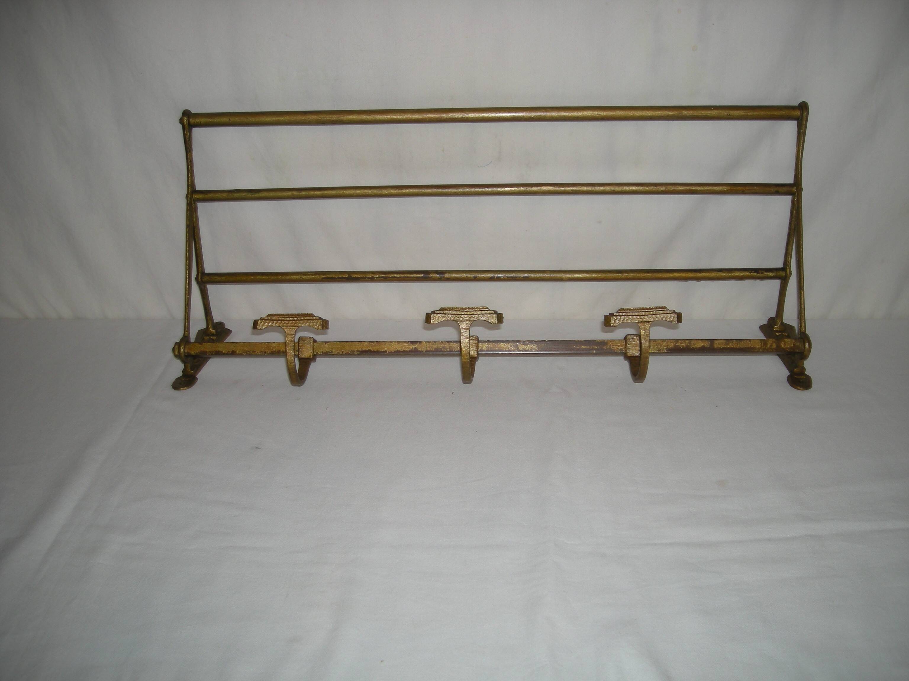 art deco wall coat rack from the 1930s
