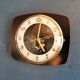 Vintage formica clock silent wall pendulum 60s "Black red"