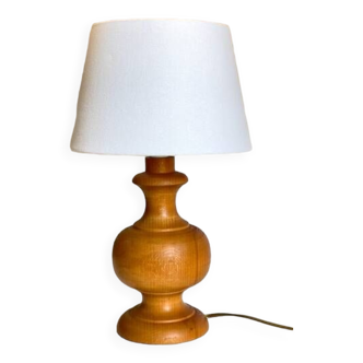 Lampe en bois tourné vintage