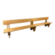XL architectural modernist solid beech wooden bench 1960’s