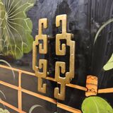 Vintage Chinese pagoda cabinet traditional scene (bohemian)