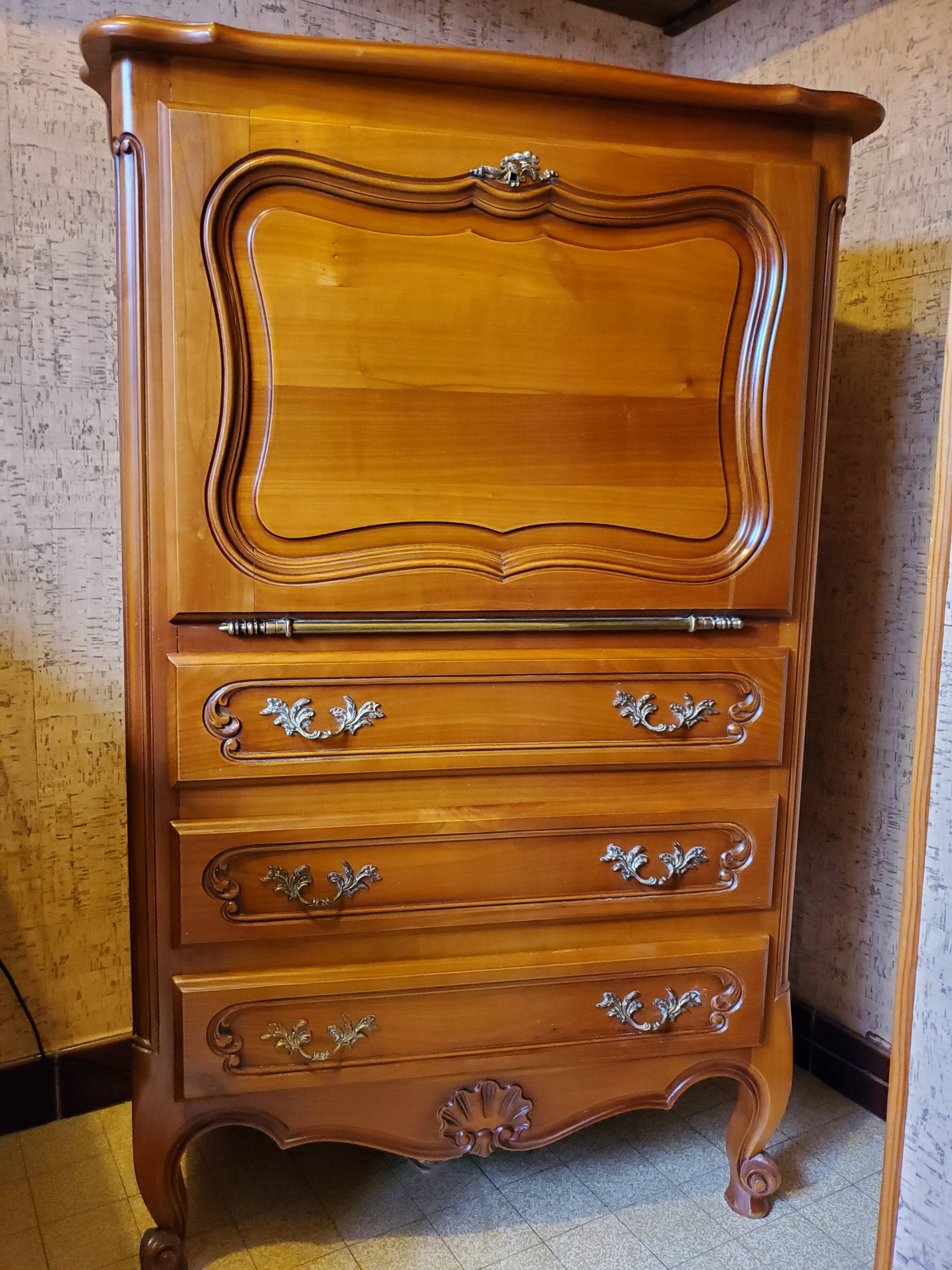 Vintage cherry wood secretary