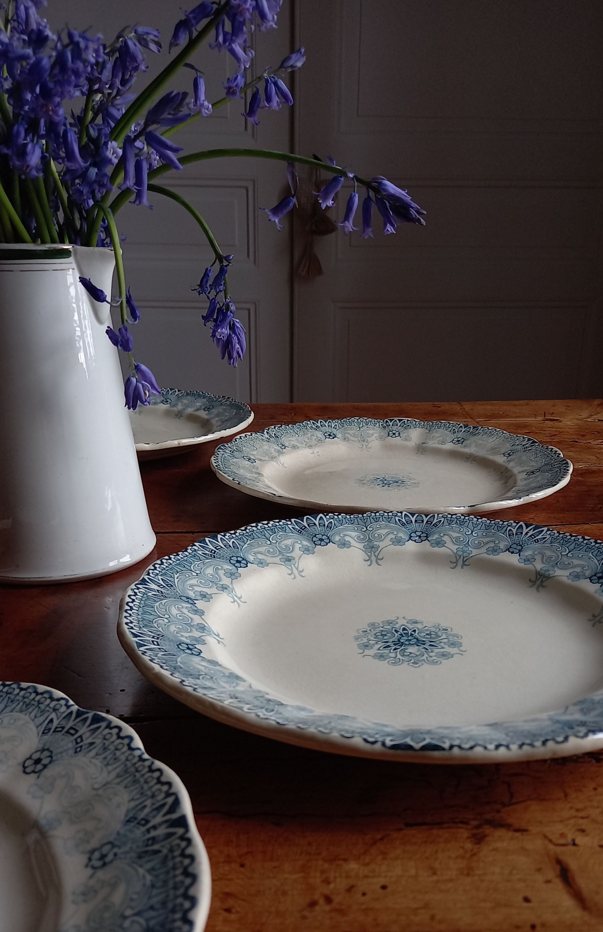 Set of 6 plates iron earth H Boulenger Choisy-le-Roi