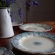 Set of 6 plates iron earth H Boulenger Choisy-le-Roi