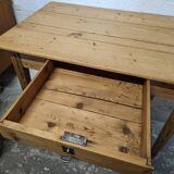 Light wood farmhouse table