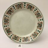 Set of 6 flat plates stamped "k&g lunéville", model "mariette"