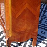 Glass library with rosewood marquetry in the Louis XV style.