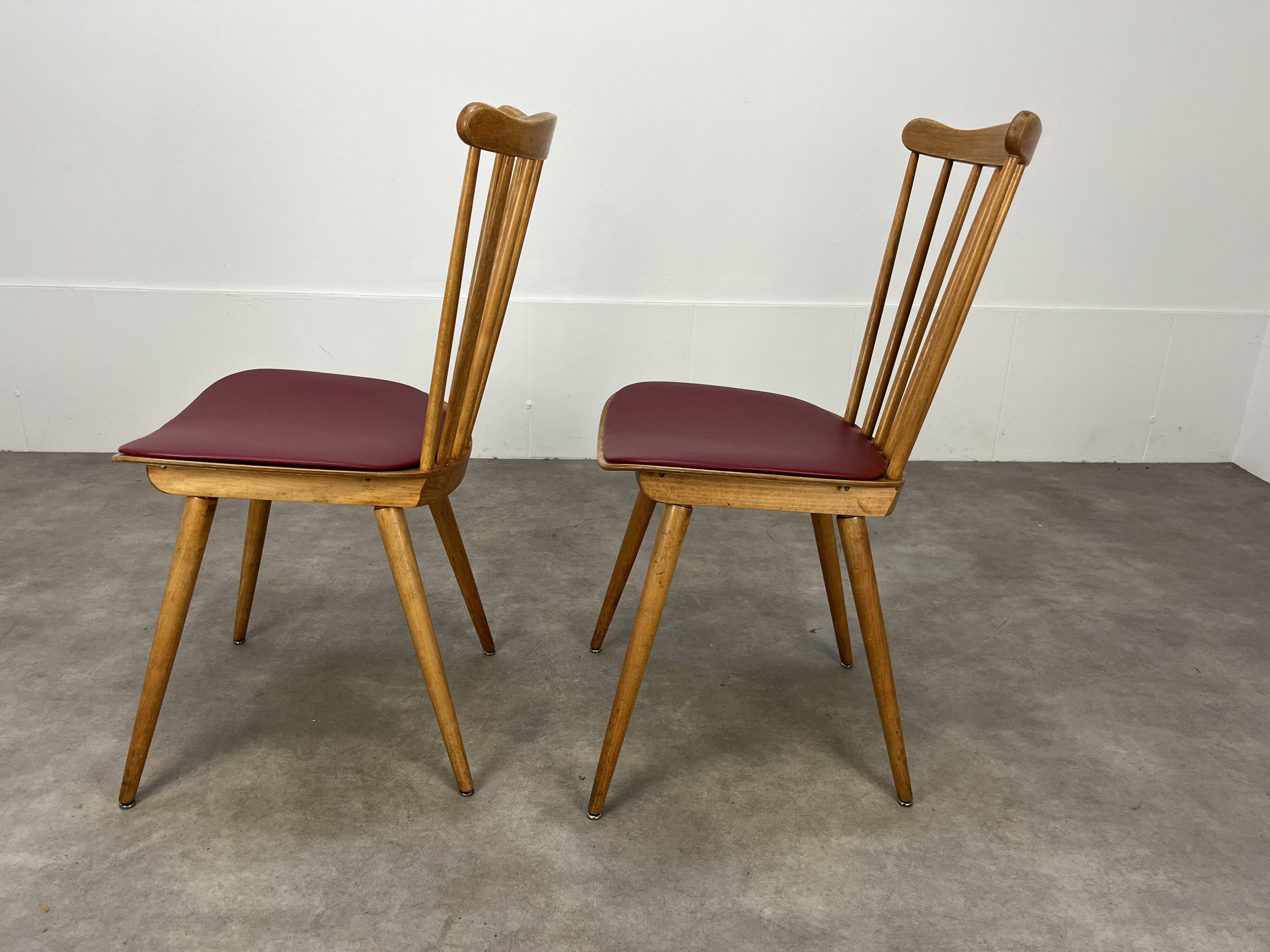 Pair of Baumann Menuet chairs from the 60s