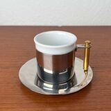 Espresso cups and saucers from the Italian postmodern Lavazza Oro series by Balzano, 1980s, set of 7.