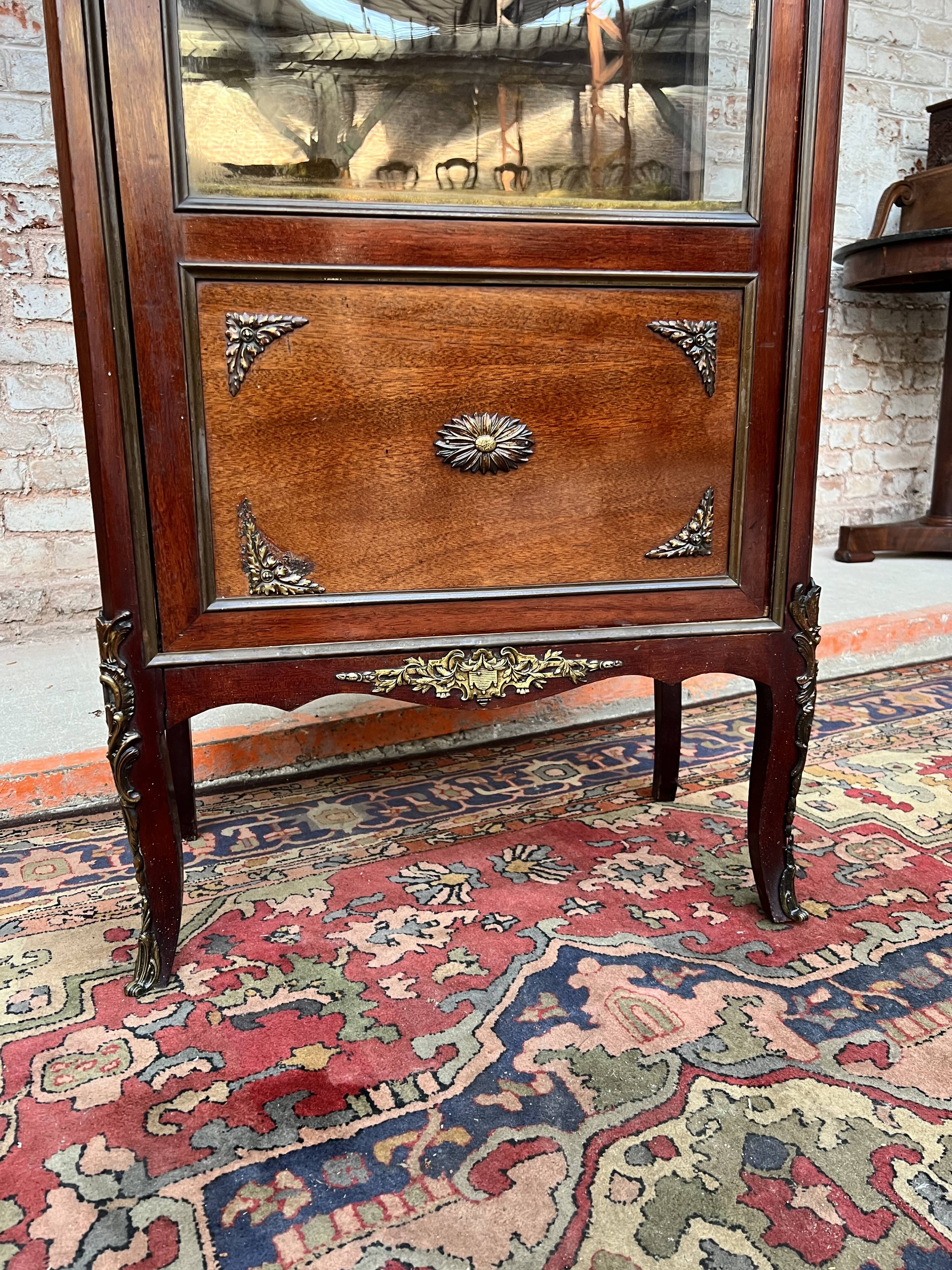 Mahogany showcase Louis XVI XIX style Century