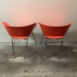 Pair of Tom Vac designer chairs, by Ron Arad