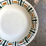 Badonviller round and hollow dish in glazed earthenware, "Quiberon" service