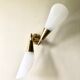 Double cone wall lamp plexiglas 1950