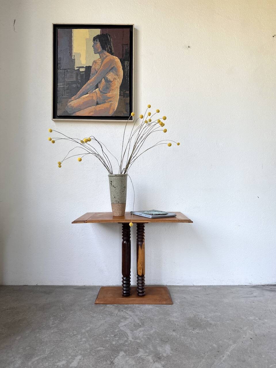 Dudouyt Courtray oak art deco console table