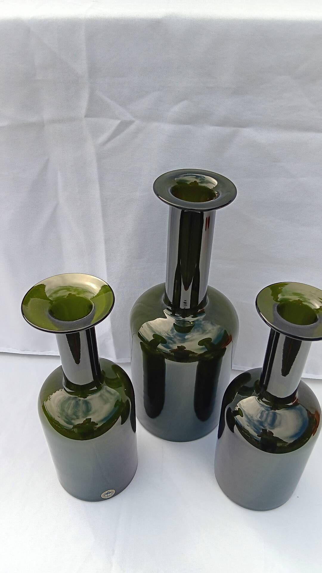 Set of 3 gulvase from october brauer for holmegaard