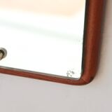 Vintage Teak Wall Mirror - Asymmetrical Scandinavian Design, 1950s