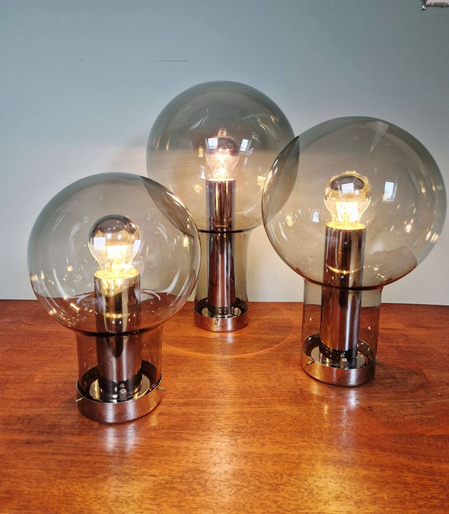 Trio of Maxi Globe ceiling lights, RAAK Amsterdam, 1960