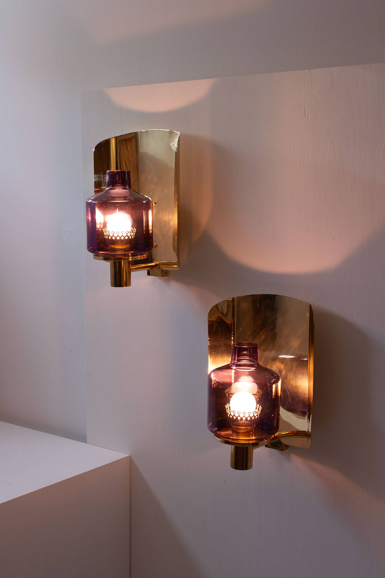 Pair of sconces wall lamp by Hans-Agne Jakobsson model V-222, Sweden