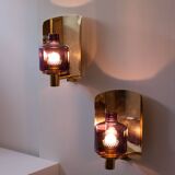 Pair of sconces wall lamp by Hans-Agne Jakobsson model V-222, Sweden