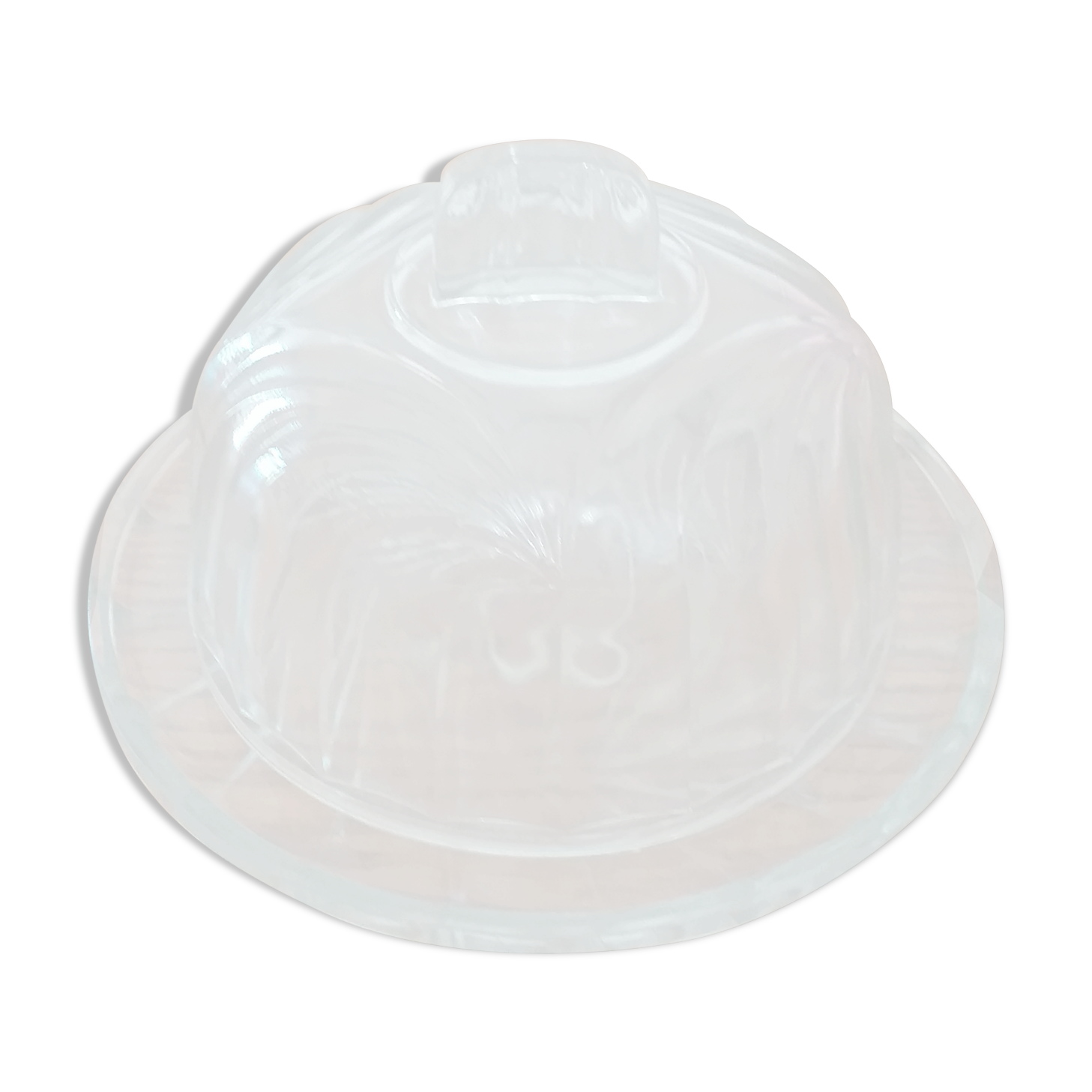 Cheese or dessert glass tray with bell