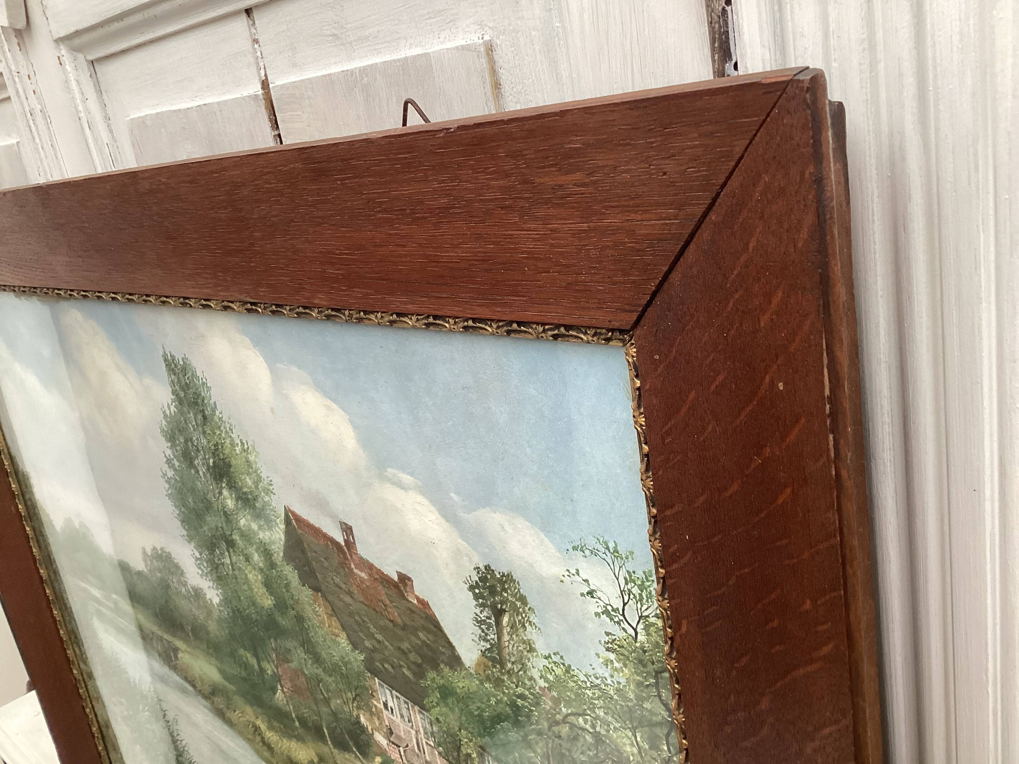 Oil painting on isorel signed M. Höpflinoer, Impressionist.