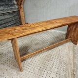Ancien banc de table d'appoint en bois meuble TV rural 40 x 200 cm