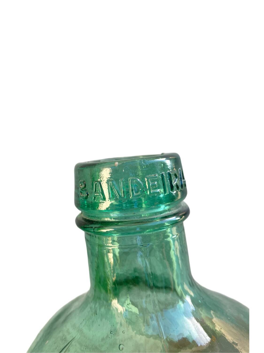 3 demijohn bottles vintage green collection