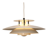 Vintage Laterna Danica Pendant Lamp: White & Black Danish Design