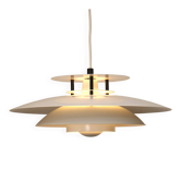 Vintage Laterna Danica Pendant Lamp: White & black Danish Design