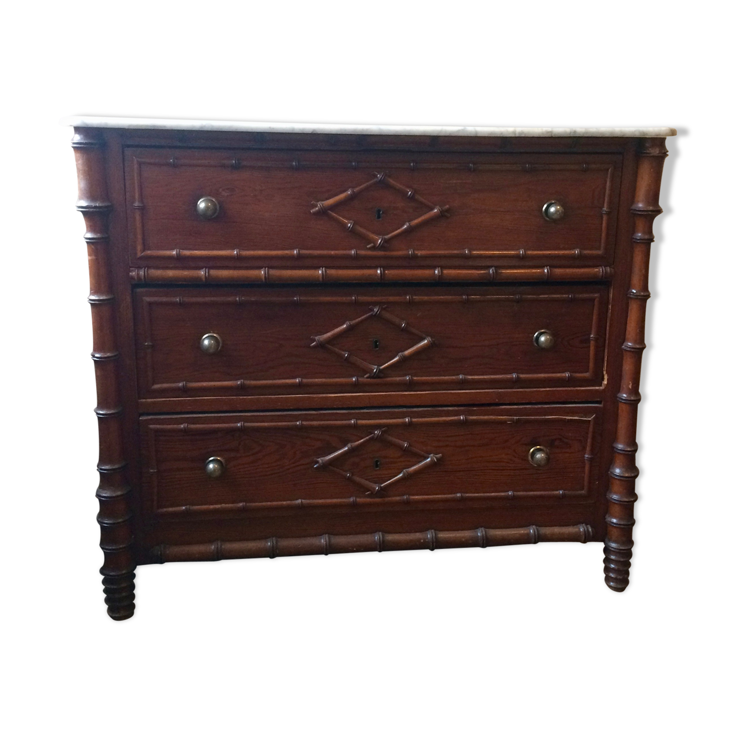 Commode en pitchpin fin XIXème