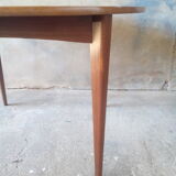 Circular teak table