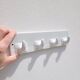 Antique wall hook in white ceramic 4p