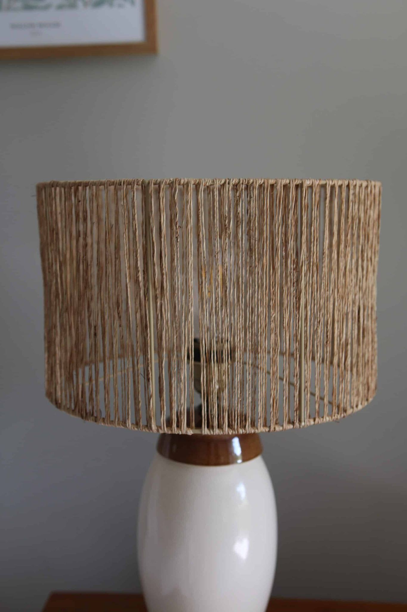 Lampe à poser en céramique craquelée, années 80