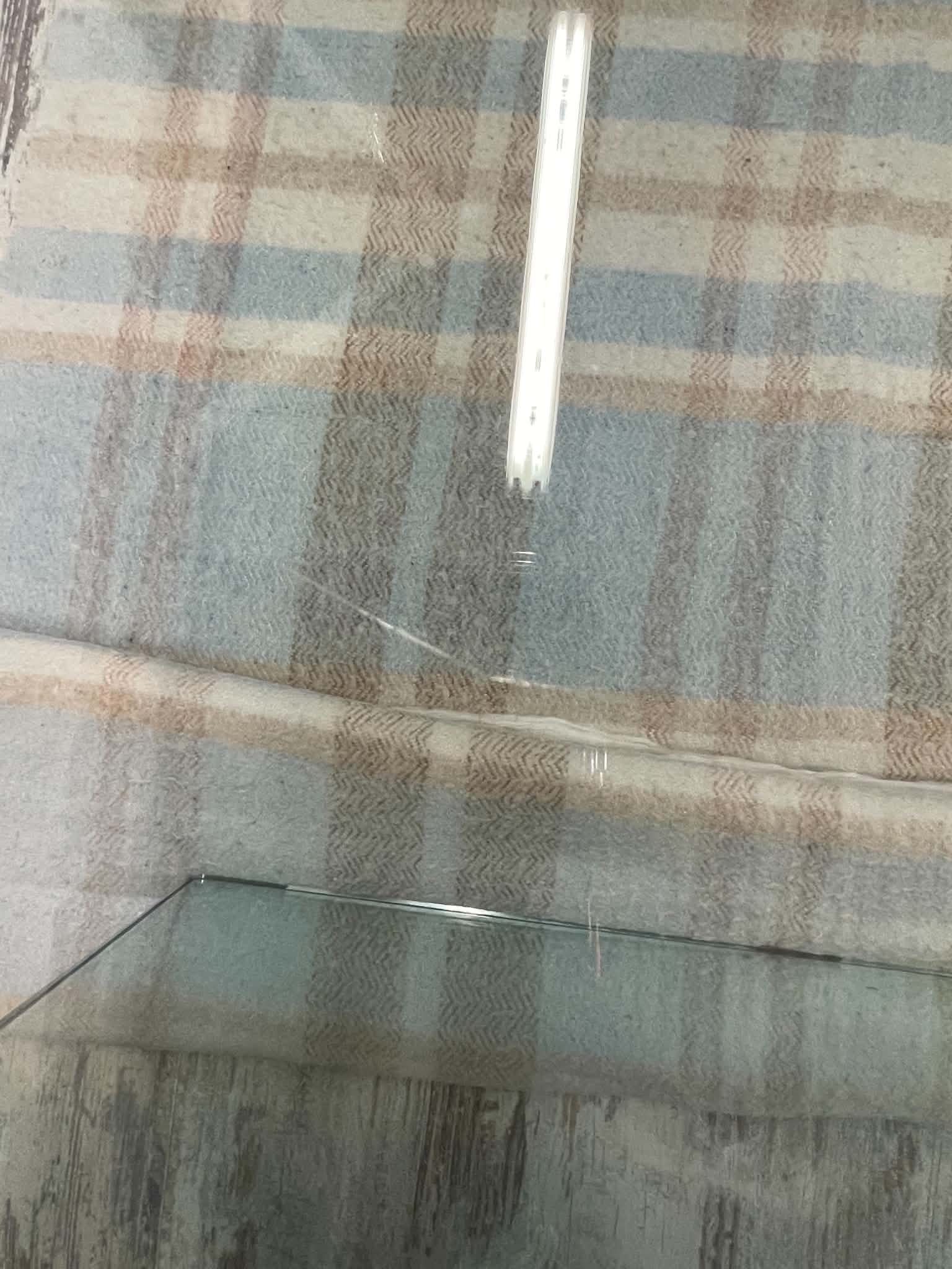Curved glass design coffee table