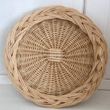Wicker basket, waste paper basket with lid