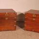 almost a pair of 19th-century marine chests with double locks