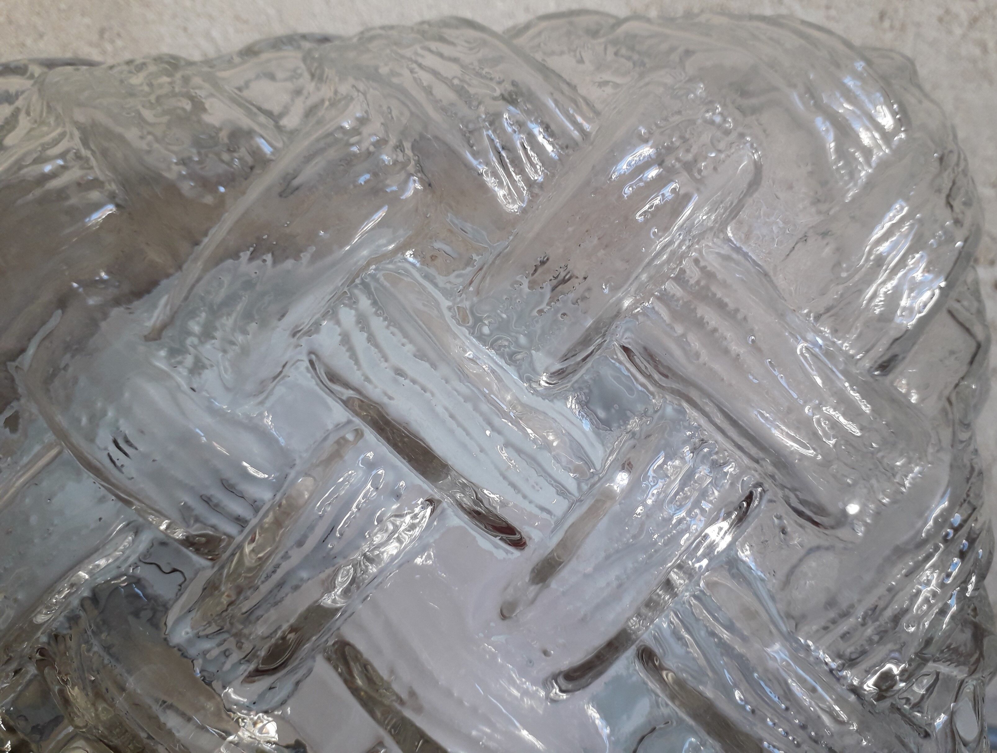 Plafonnier en verre vintage
