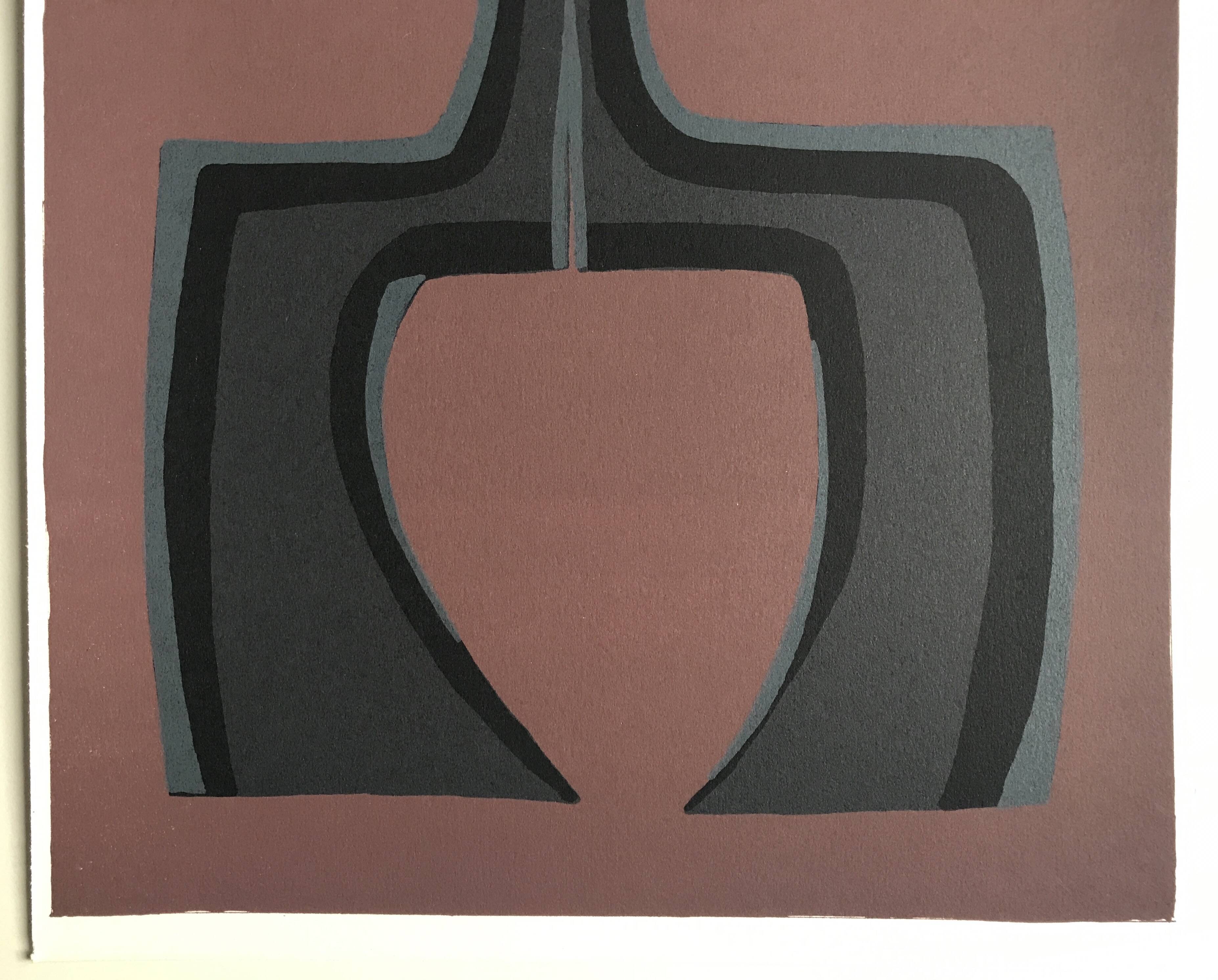 Set of 4 original lithographs by Raoul Ubac, 1978. The earth.